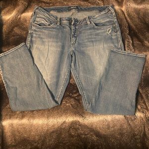 Silver jeans, size 18